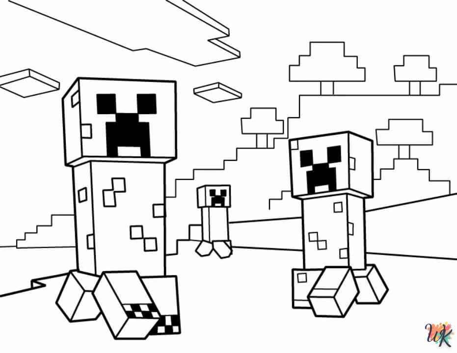 Dibujos para Colorear Minecraft 56