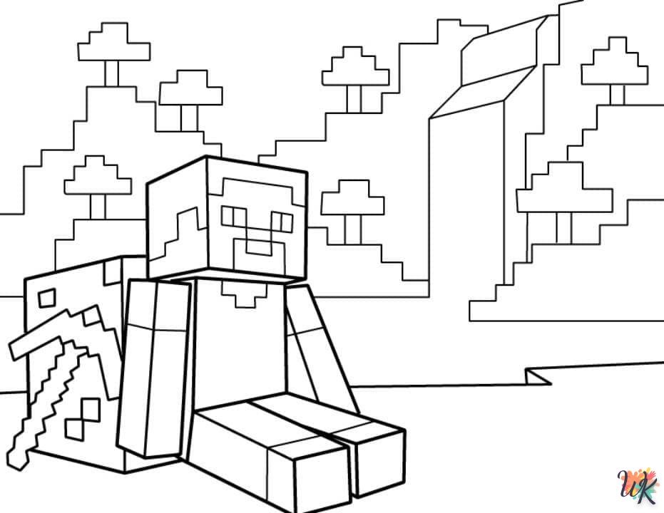 Dibujos para Colorear Minecraft 58
