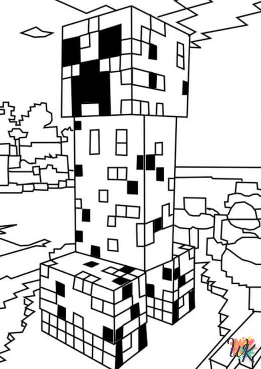 Dibujos para Colorear Minecraft 80