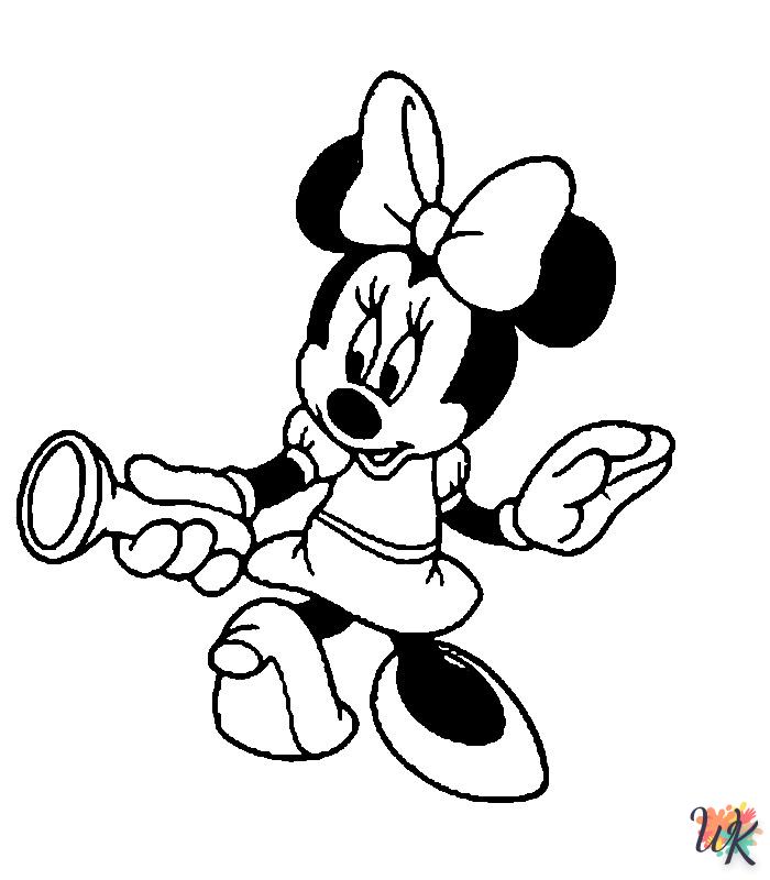 Dibujos para Colorear Minnie Mouse 6