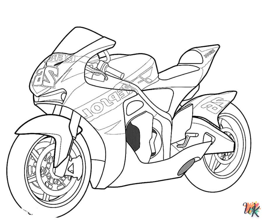 Dibujos para Colorear Moto 72
