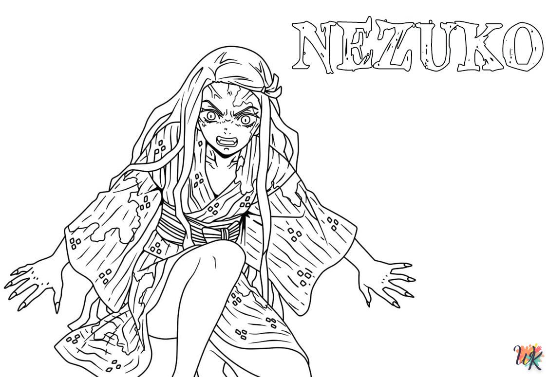 Dibujos para Colorear Nezuko 35