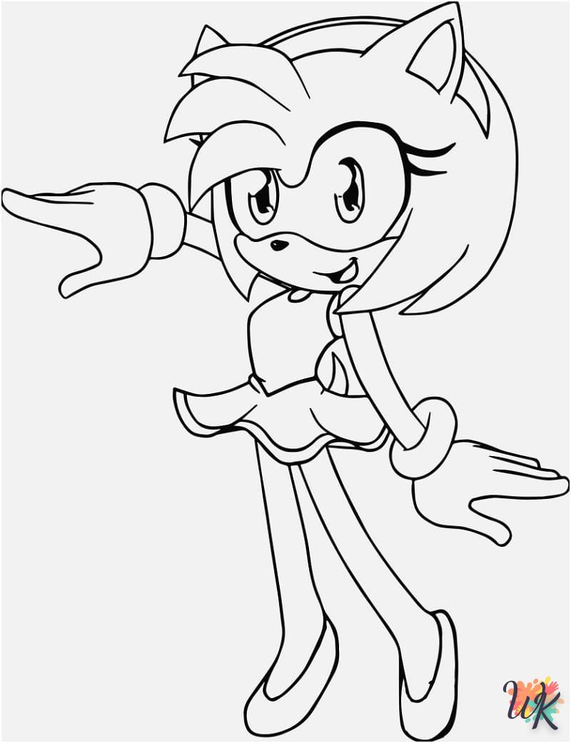 Dibujos para Colorear Sonic 8