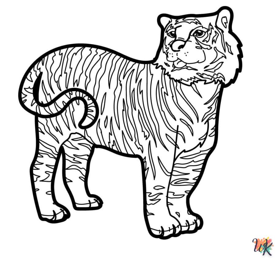 Dibujos para Colorear Tigre 103
