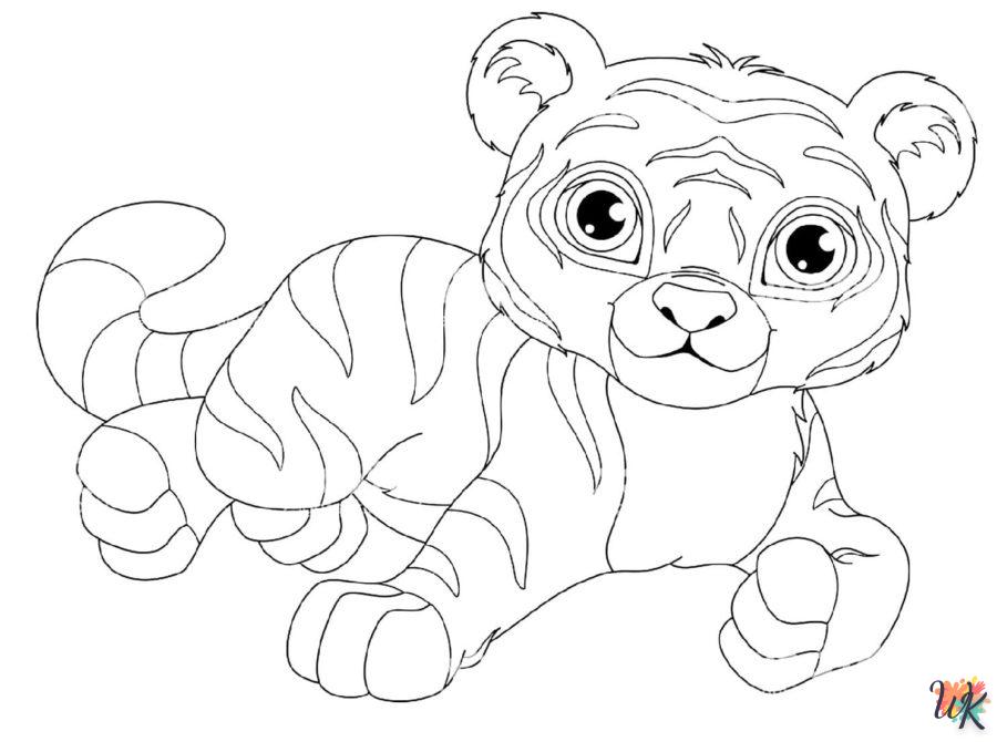 Dibujos para Colorear Tigre 104
