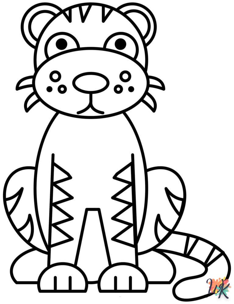 Dibujos para Colorear Tigre 105