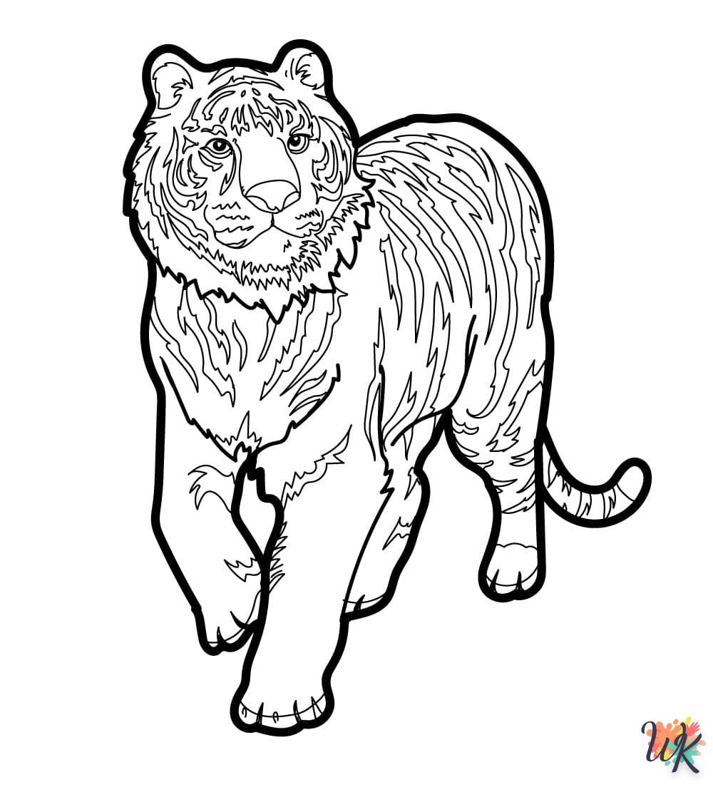 Dibujos para Colorear Tigre 106