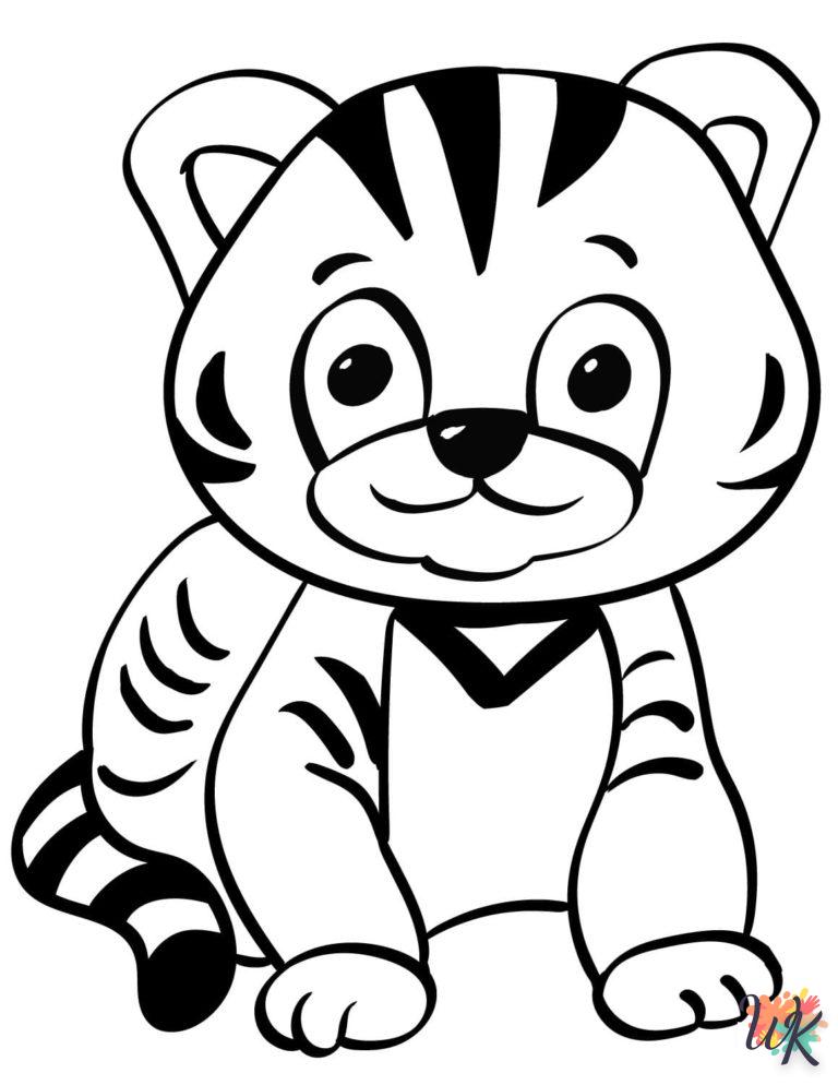 Dibujos para Colorear Tigre 107