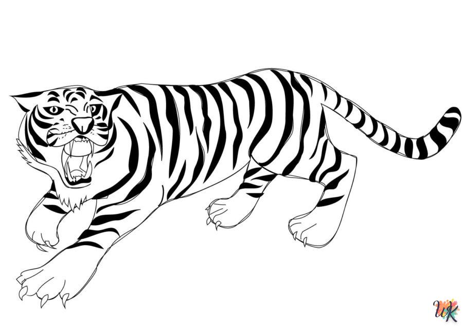 Dibujos para Colorear Tigre 108