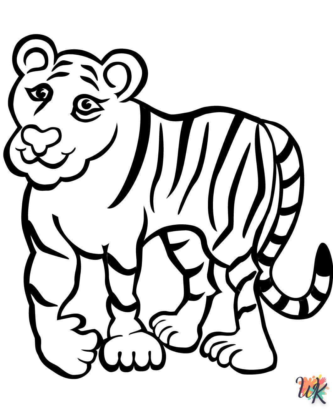 Dibujos para Colorear Tigre 109
