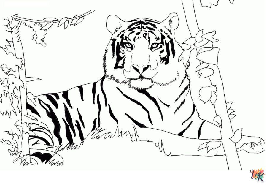 Dibujos para Colorear Tigre 11