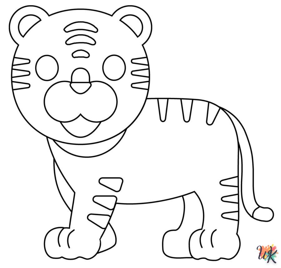 Dibujos para Colorear Tigre 110