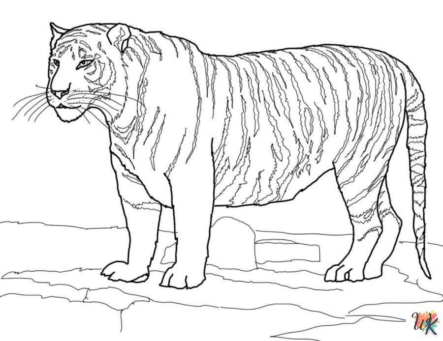 Dibujos para Colorear Tigre 112