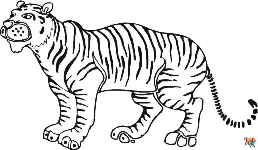 Dibujos para Colorear Tigre 113