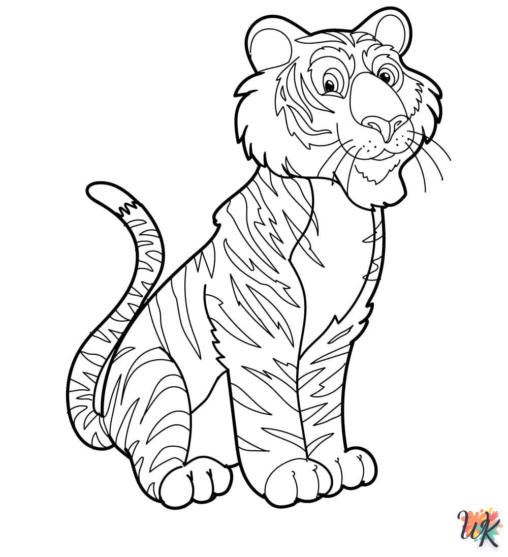 Dibujos para Colorear Tigre 114