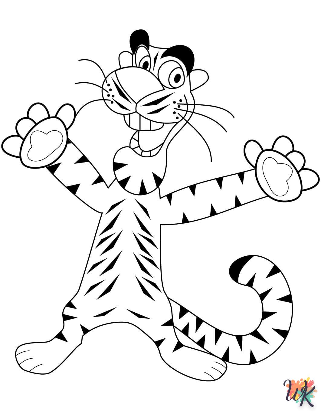 Dibujos para Colorear Tigre 117