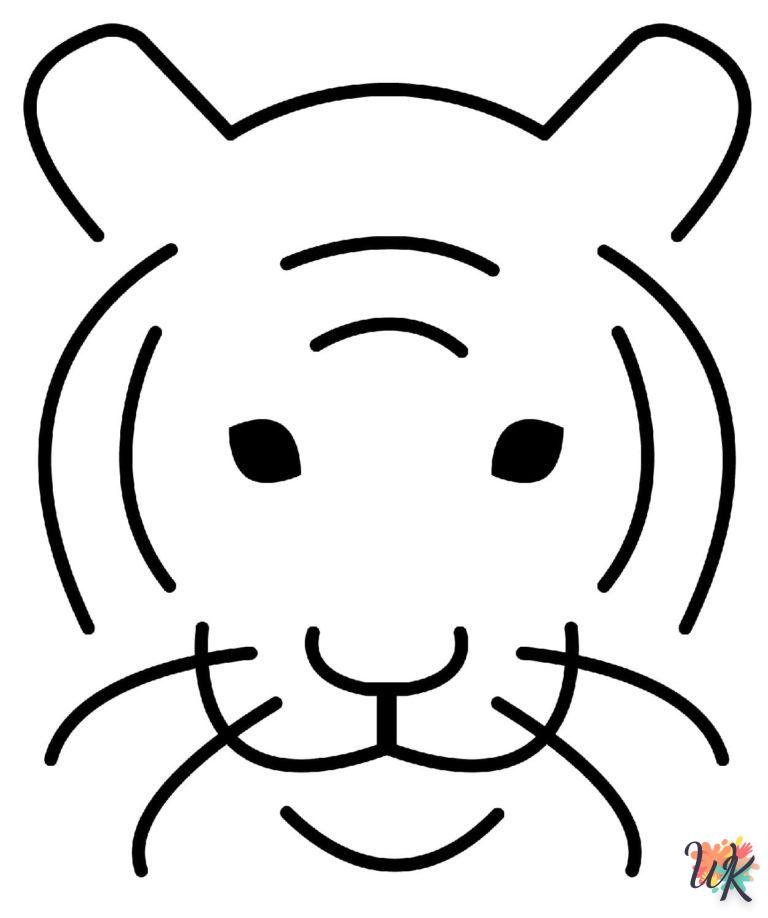 Dibujos para Colorear Tigre 119