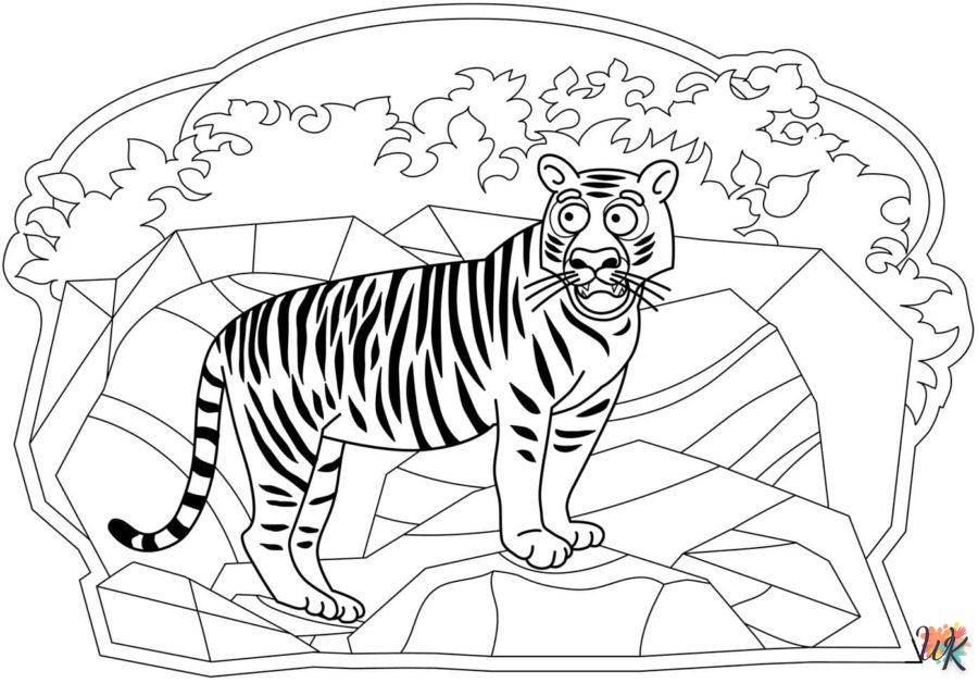 Dibujos para Colorear Tigre 12