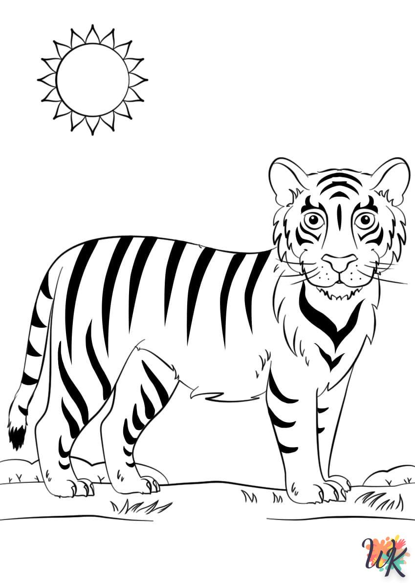 Dibujos para Colorear Tigre 121