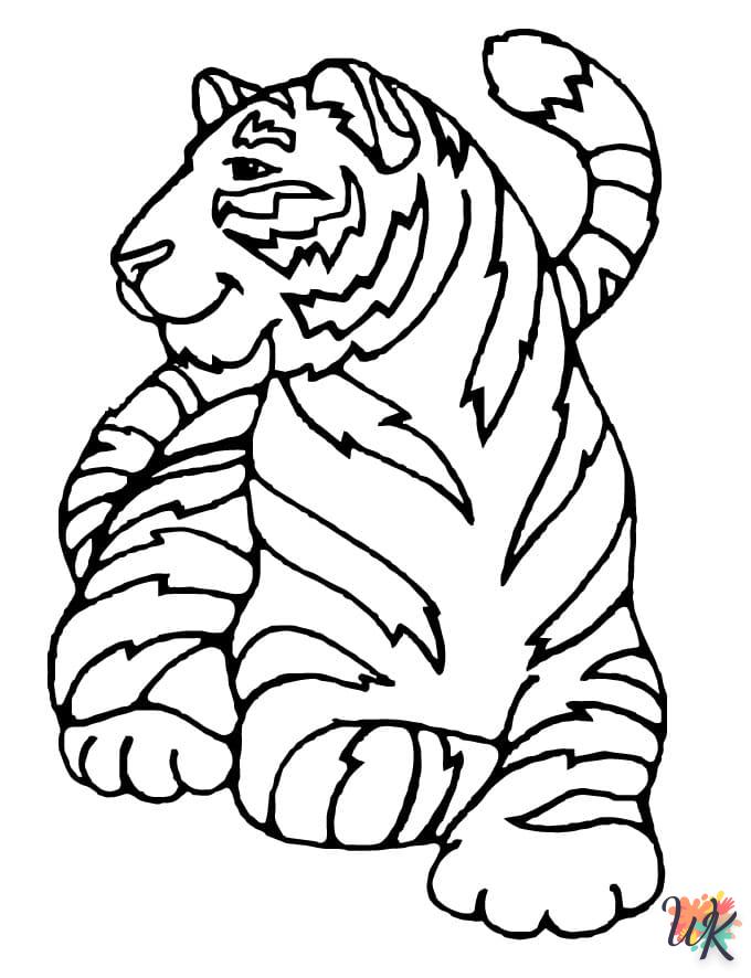 Dibujos para Colorear Tigre 123