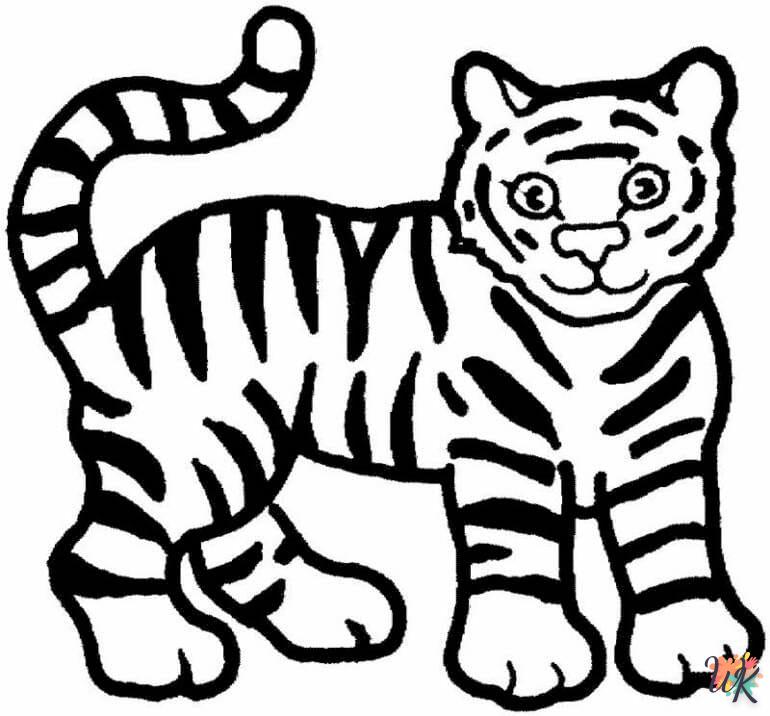 Dibujos para Colorear Tigre 124