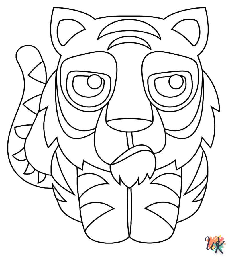 Dibujos para Colorear Tigre 13