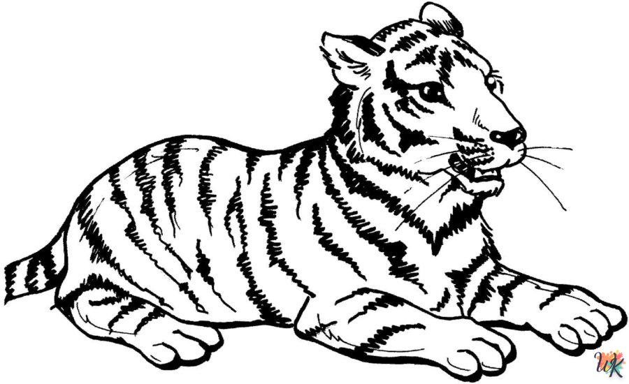 Dibujos para Colorear Tigre 14