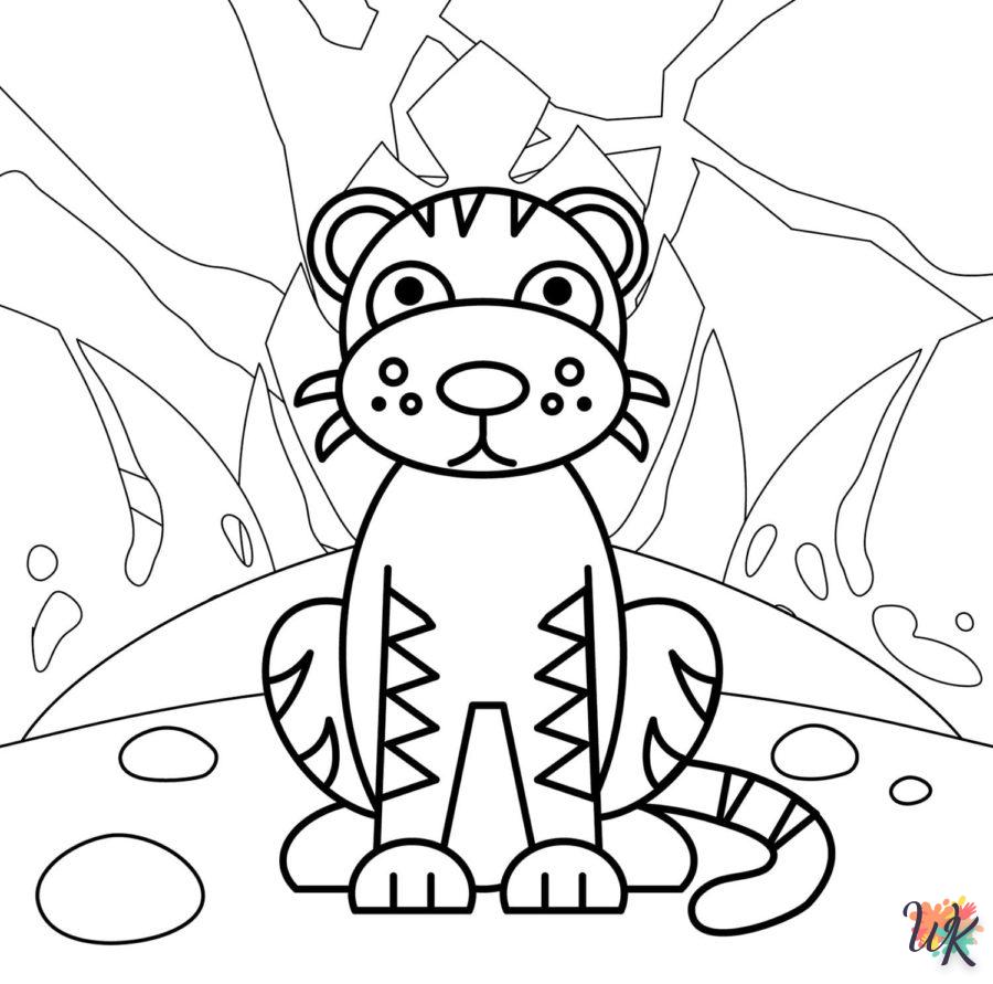 Dibujos para Colorear Tigre 15