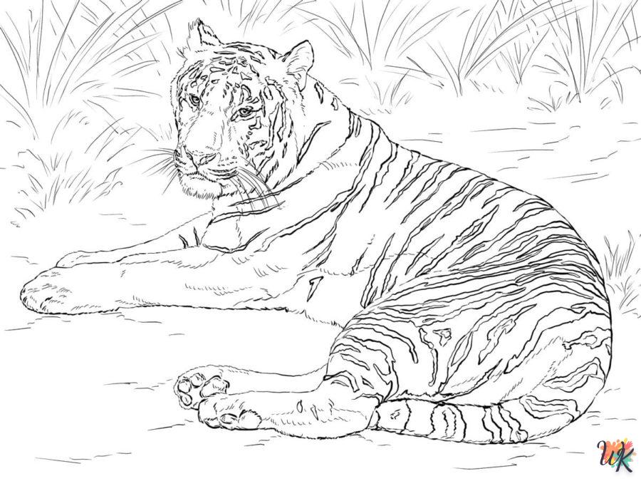 Dibujos para Colorear Tigre 16