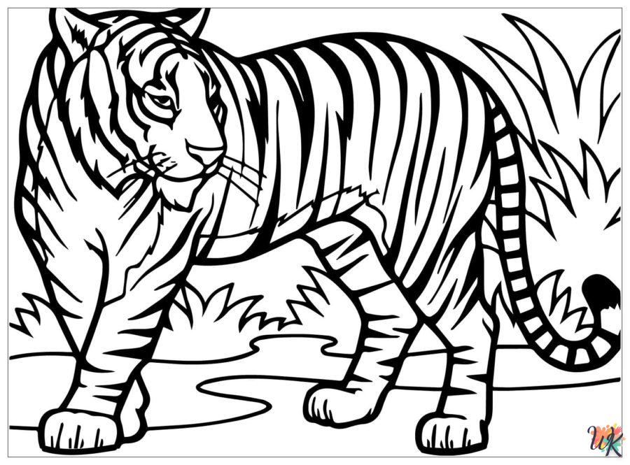 Dibujos para Colorear Tigre 18