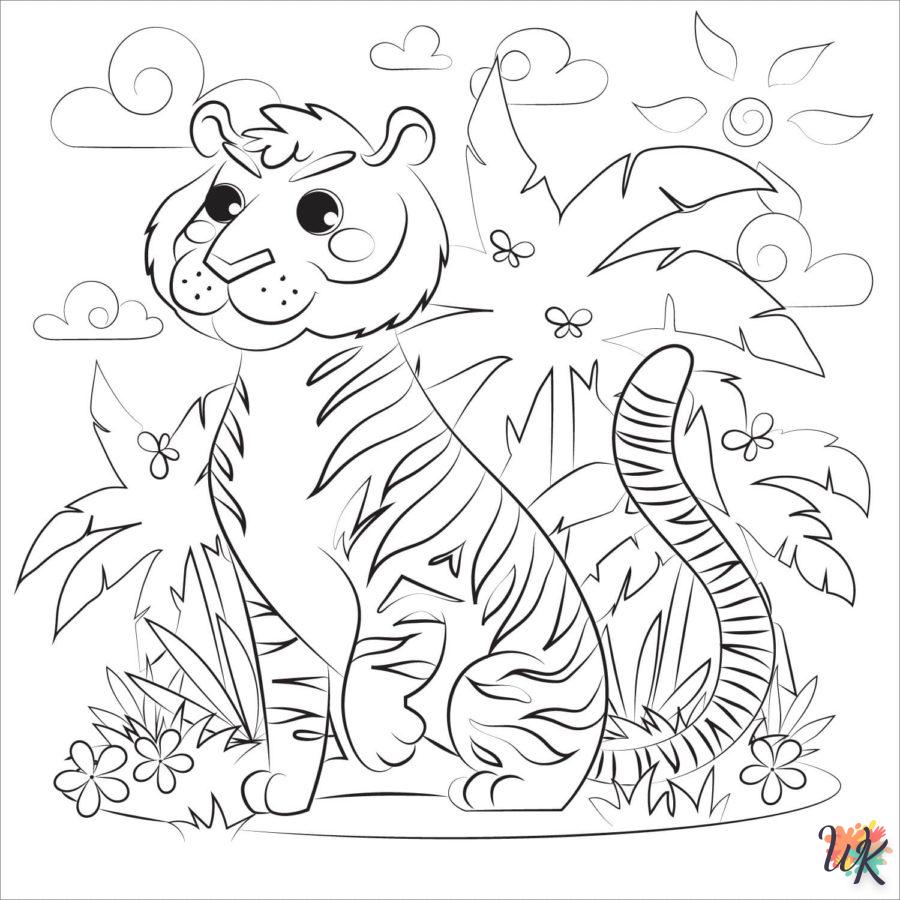 Dibujos para Colorear Tigre 19