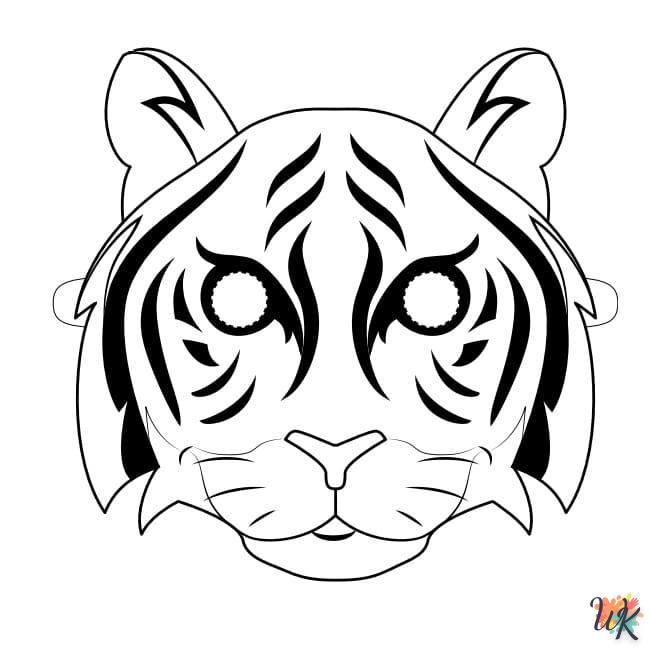 Dibujos para Colorear Tigre 20