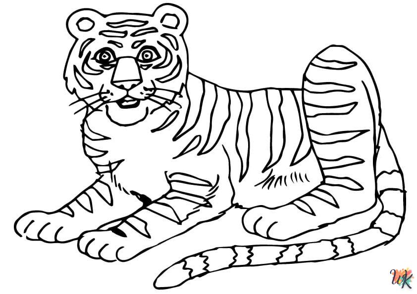 Dibujos para Colorear Tigre 23