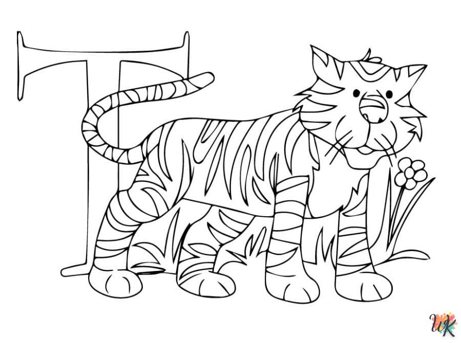 Dibujos para Colorear Tigre 26