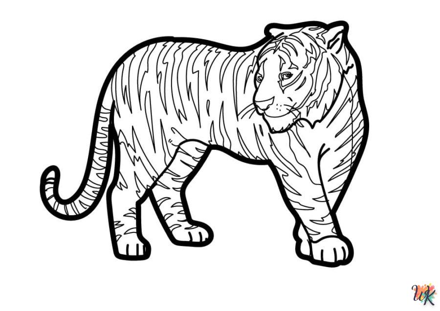 Dibujos para Colorear Tigre 28