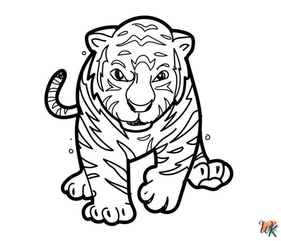 Dibujos para Colorear Tigre 29