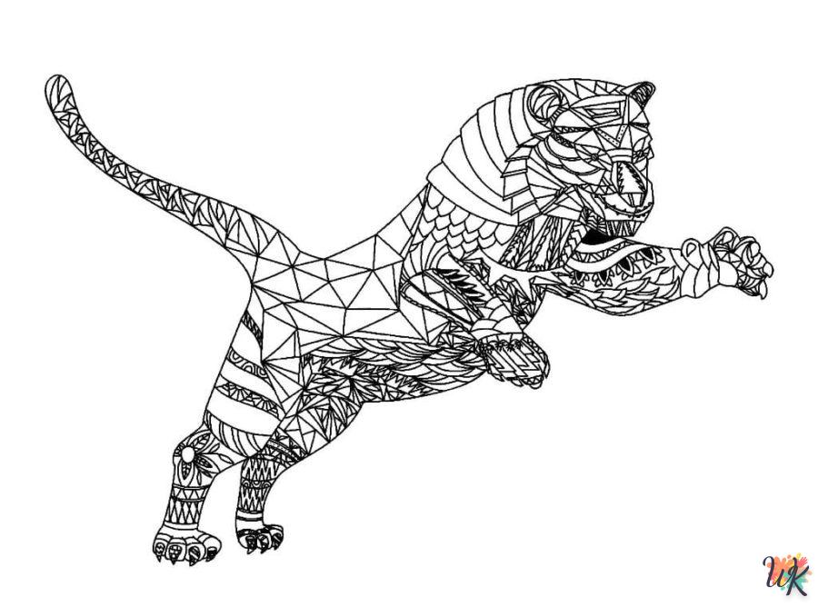 Dibujos para Colorear Tigre 34