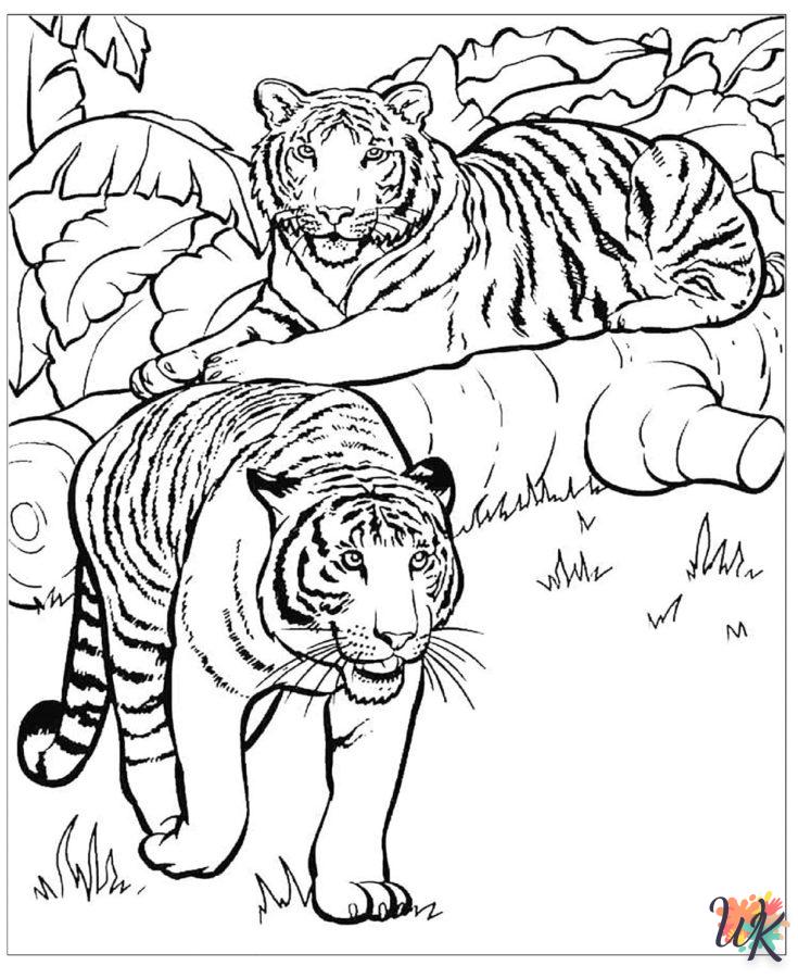 Dibujos para Colorear Tigre 36