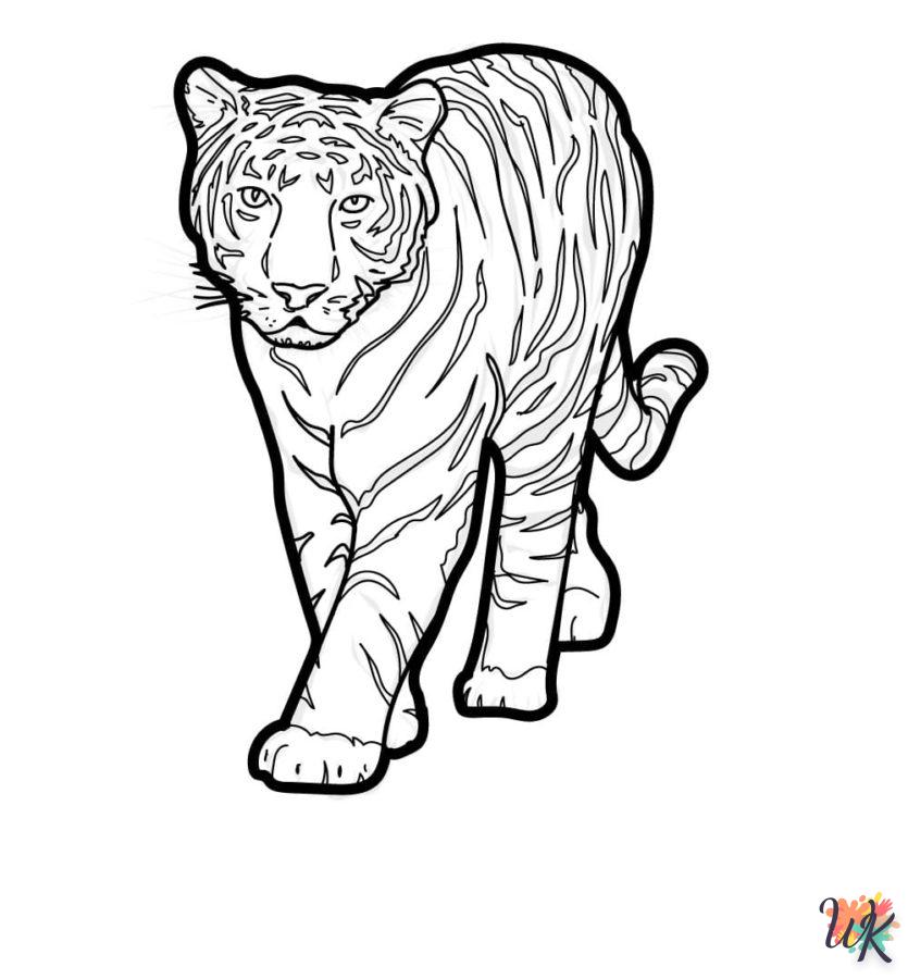 Dibujos para Colorear Tigre 37