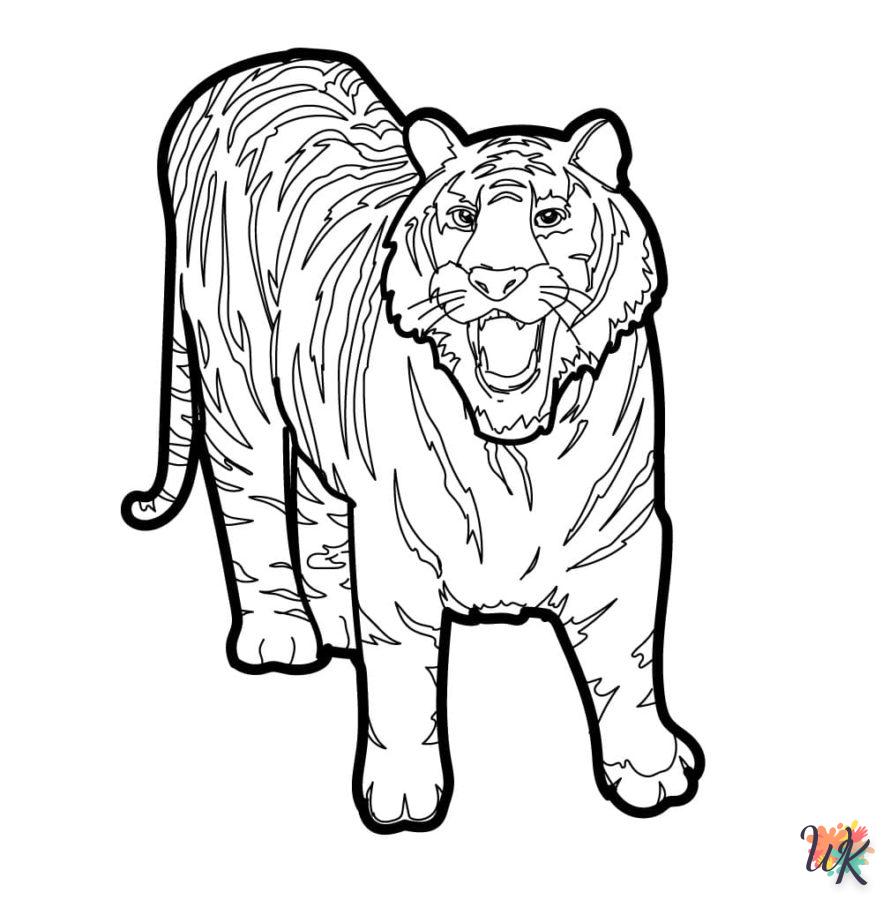 Dibujos para Colorear Tigre 43