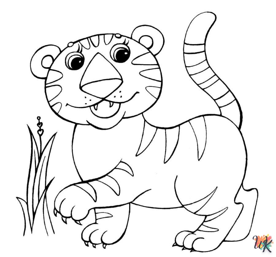 Dibujos para Colorear Tigre 44