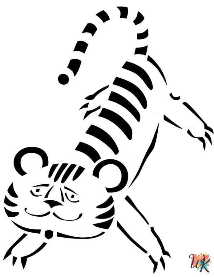 Dibujos para Colorear Tigre 45