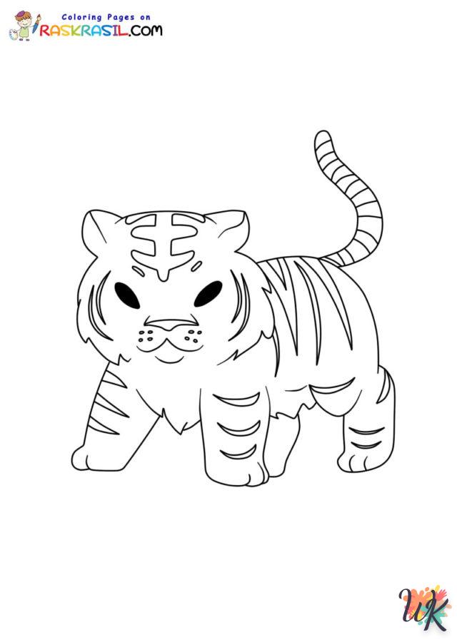 Dibujos para Colorear Tigre 48
