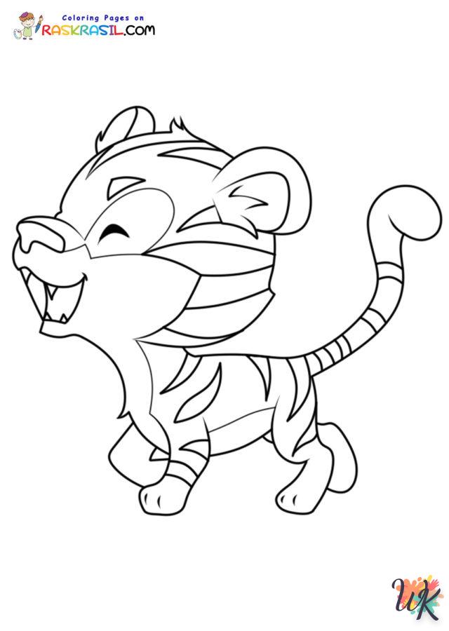 Dibujos para Colorear Tigre 49