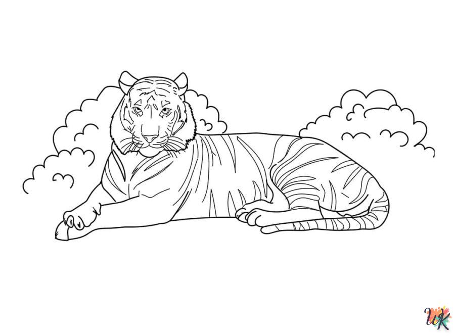 Dibujos para Colorear Tigre 52