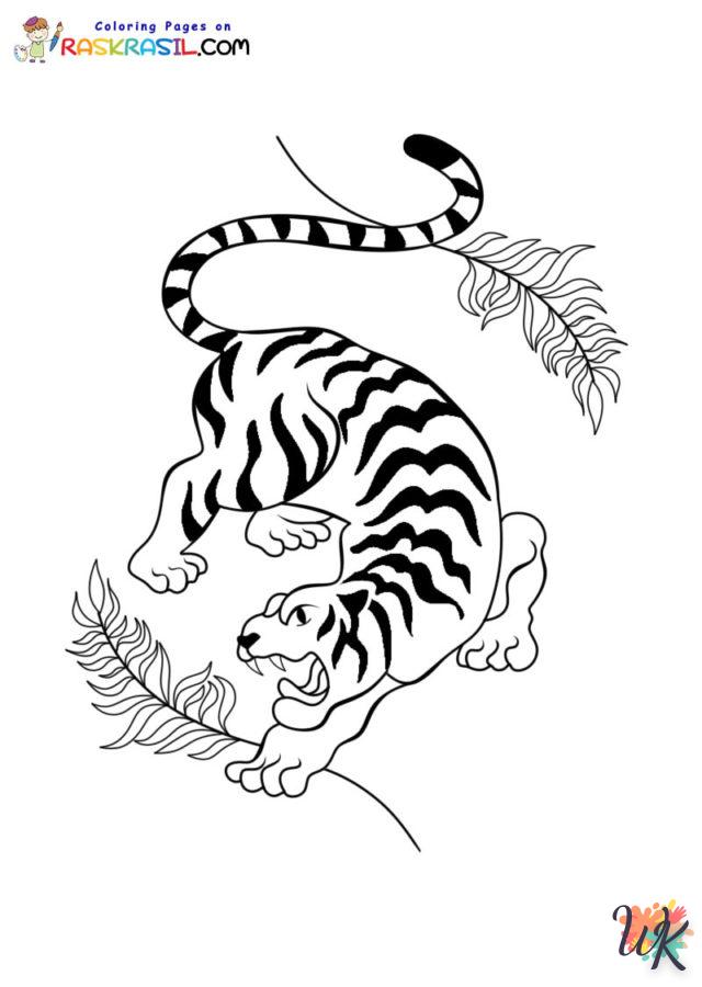 Dibujos para Colorear Tigre 54
