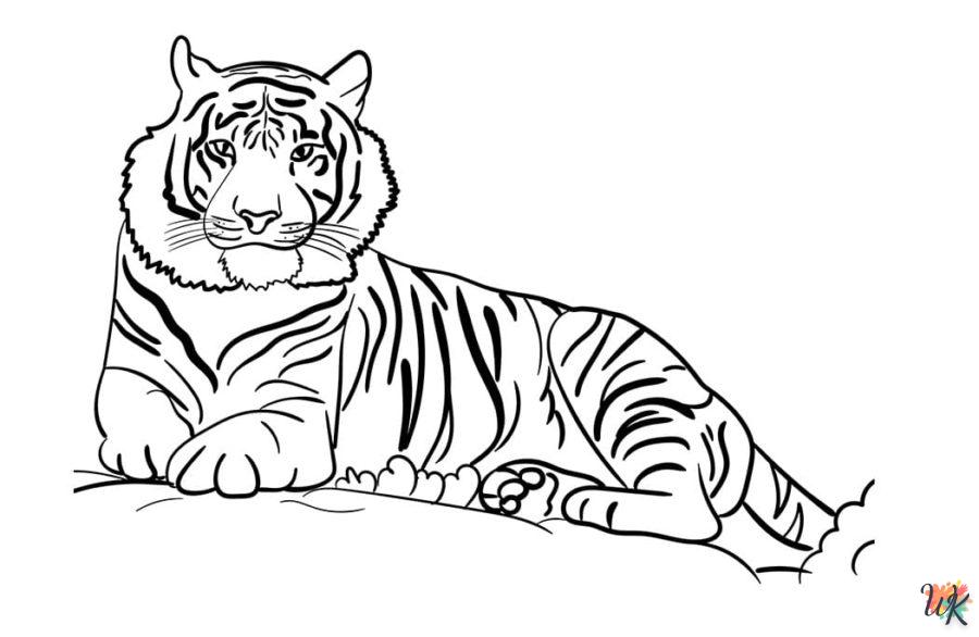 Dibujos para Colorear Tigre 62