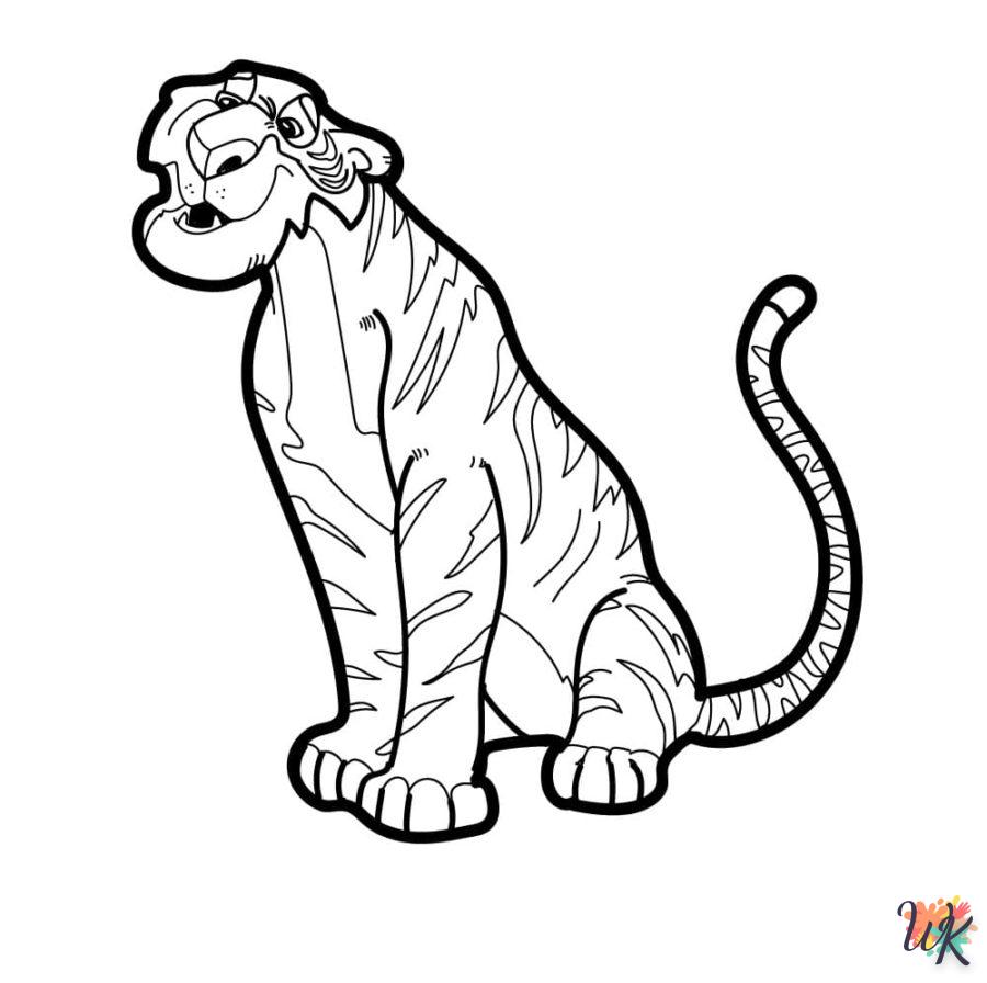 Dibujos para Colorear Tigre 64