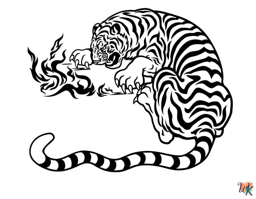 Dibujos para Colorear Tigre 65