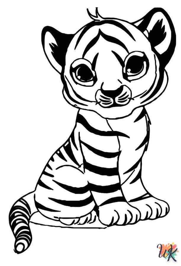 Dibujos para Colorear Tigre 7